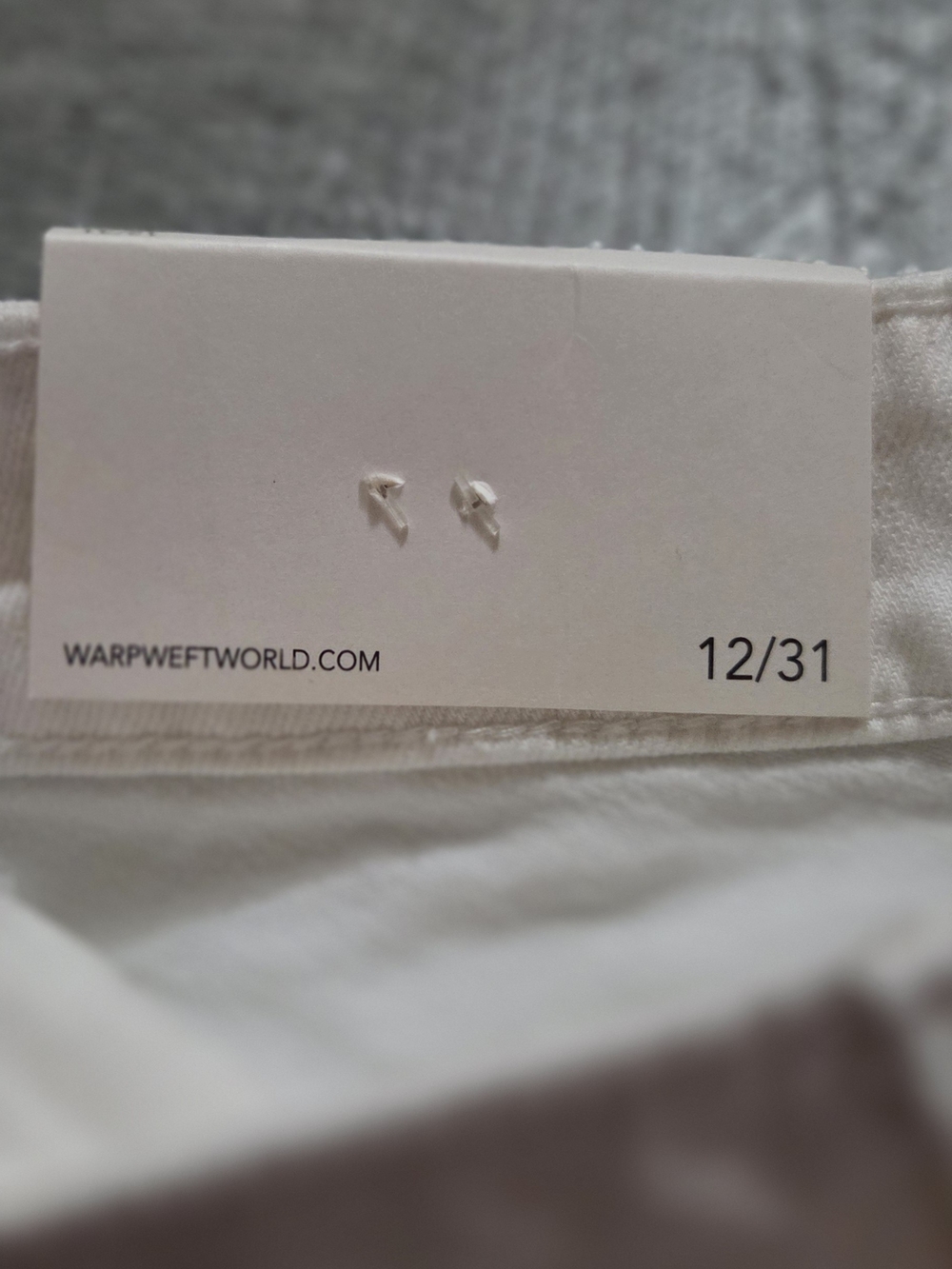 NWT Warp + Weft Wide Leg Ankle Crop Jeans in White Size 12 / 31 - Picture 10 of 12